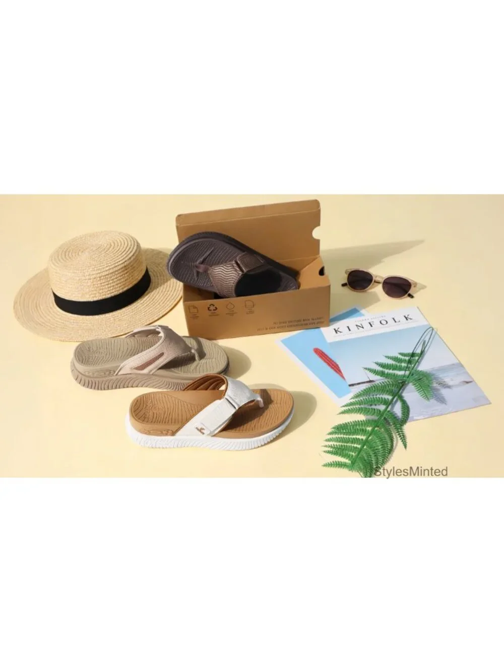 Women's Orthopedic Flip Flops Arch Support Platform Sandals 1.97in